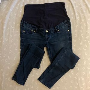 H&M dark blue maternity jeans
